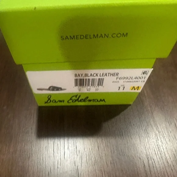 Sam Edelman Bay Black Leather Slides Sandals Size 11 - Picture 8 of 8